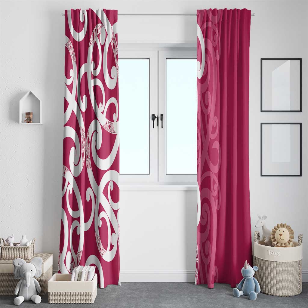 Breast Cancer Awareness Maori Window Curtain Koru Kowhaiwhai - Vibe Hoodie