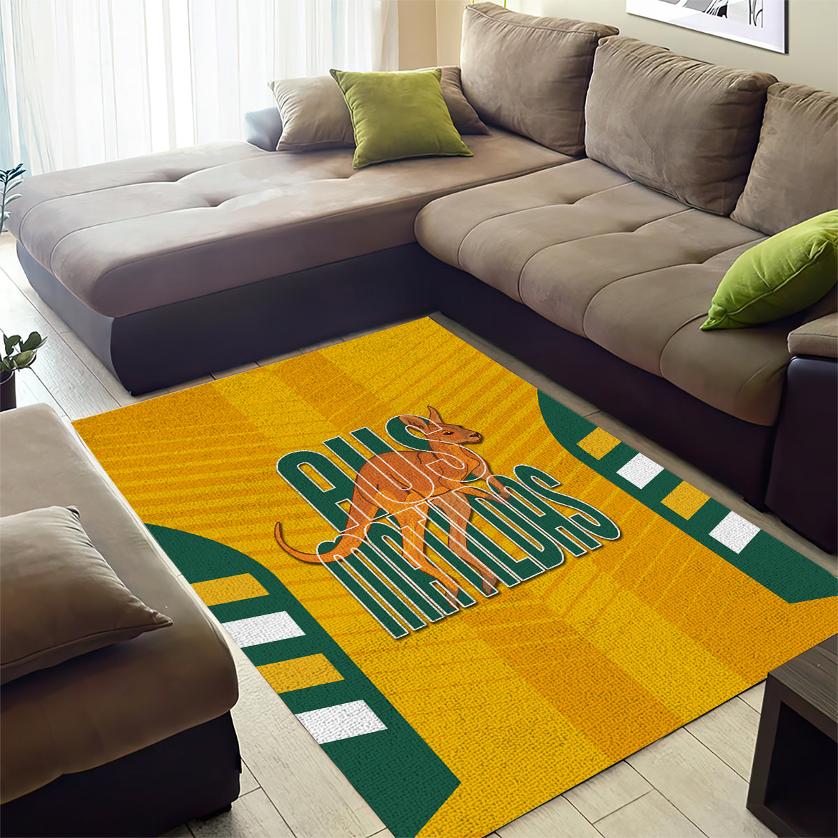 Australia Soccer Area Rug Go Matildas Dynamic - National Colors - Vibe Hoodie Shop