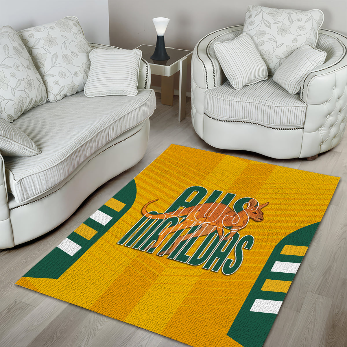 Australia Soccer Area Rug Go Matildas Dynamic - National Colors - Vibe Hoodie Shop