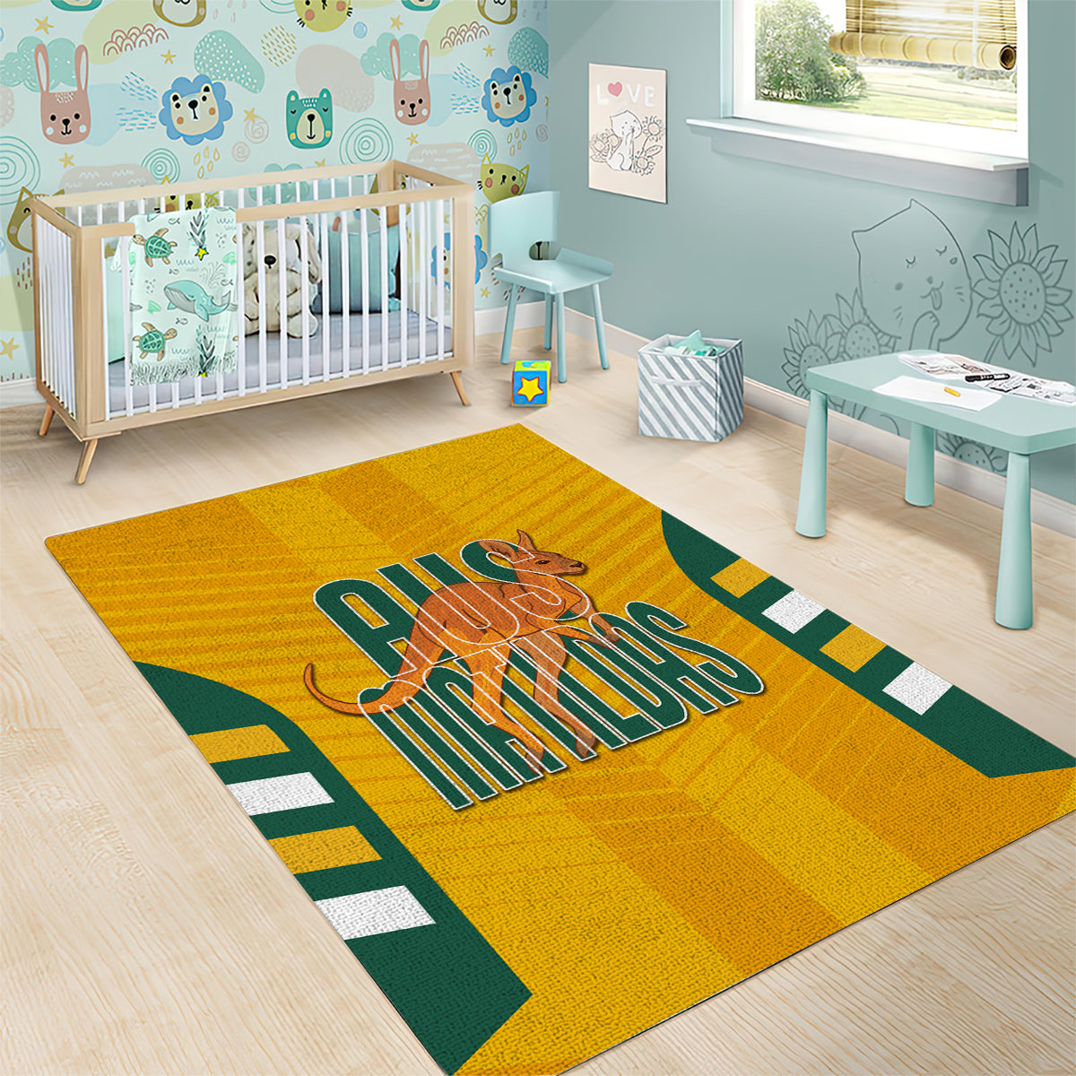 Australia Soccer Area Rug Go Matildas Dynamic - National Colors - Vibe Hoodie Shop