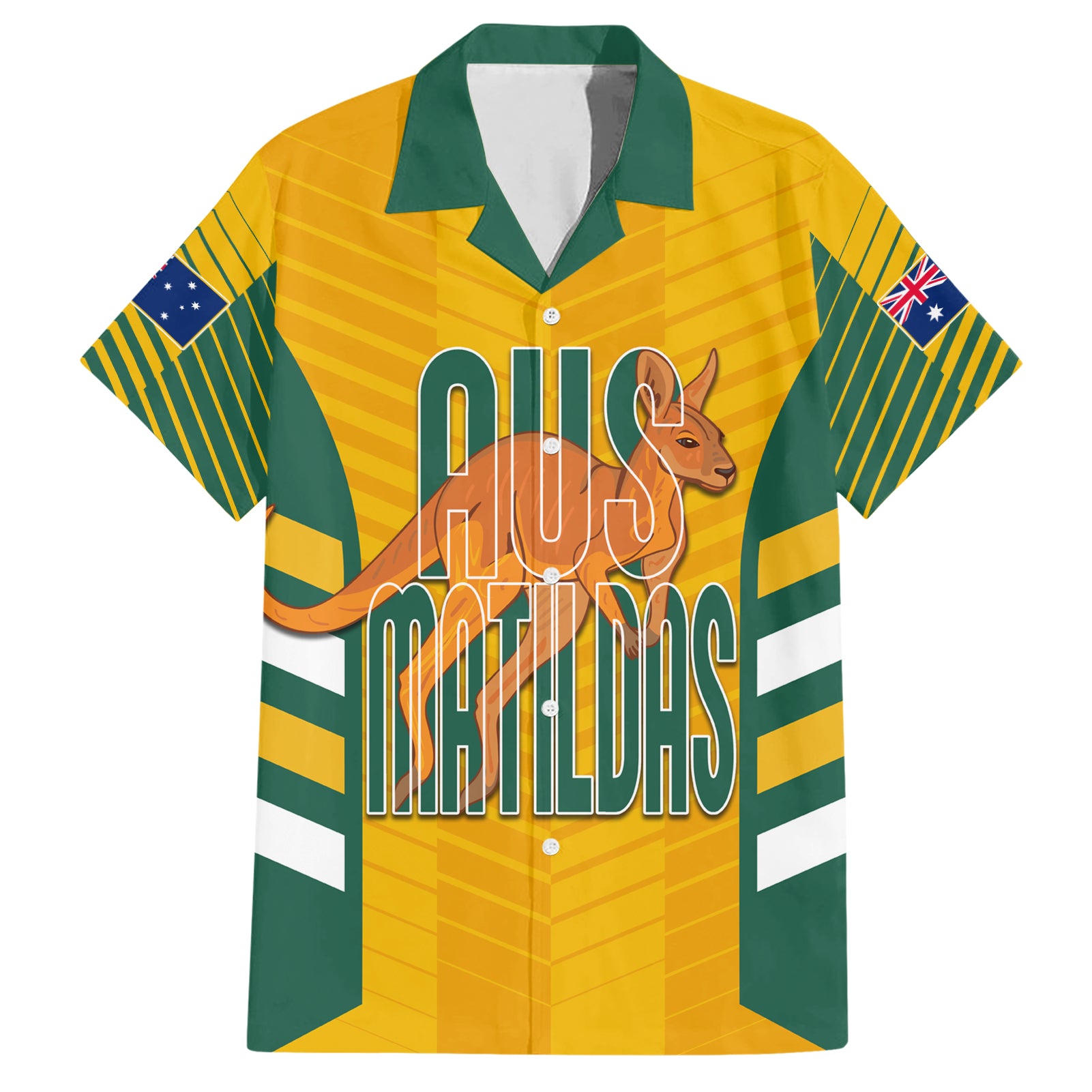 Custom Australia Soccer Hawaiian Shirt Go Matildas Dynamic - National Colors - Vibe Hoodie Shop