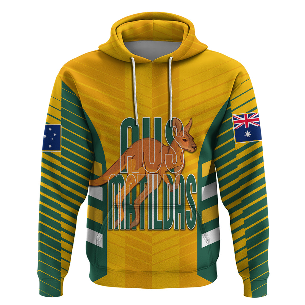 Custom Australia Soccer Hoodie Go Matildas Dynamic - National Colors LT7 - Vibe Hoodie Shop