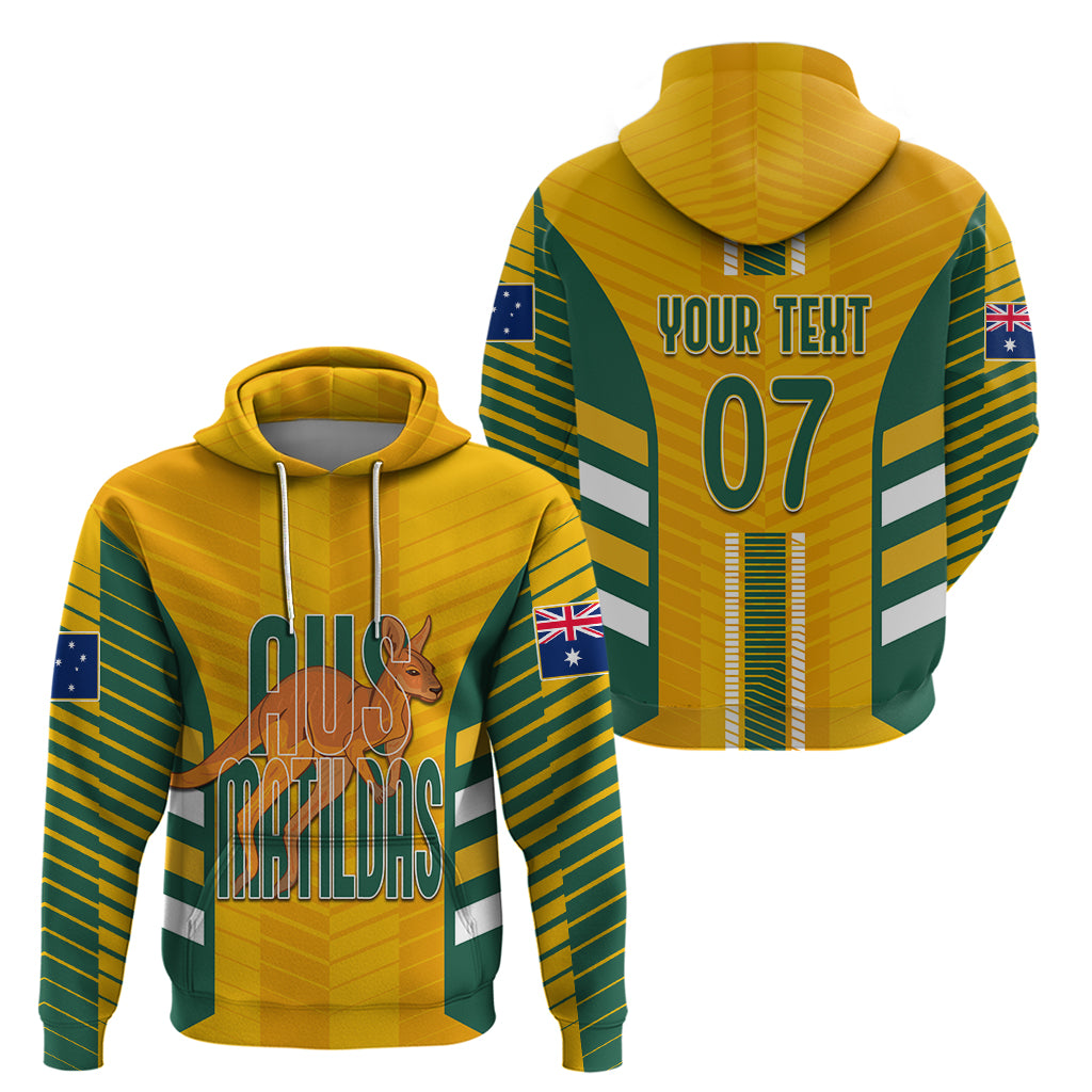 Custom Australia Soccer Hoodie Go Matildas Dynamic - National Colors LT7 - Vibe Hoodie Shop