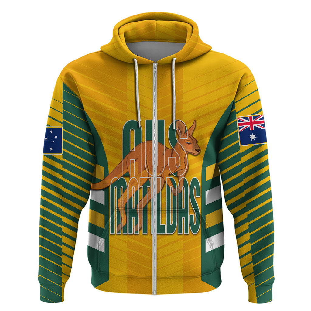 Custom Australia Soccer Hoodie Go Matildas Dynamic - National Colors LT7 - Vibe Hoodie Shop