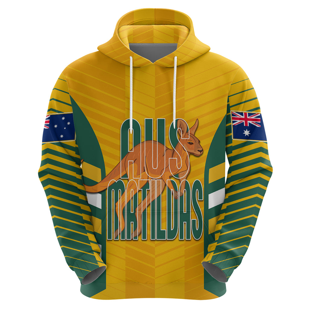 Custom Australia Soccer Hoodie Go Matildas Dynamic - National Colors LT7 - Vibe Hoodie Shop
