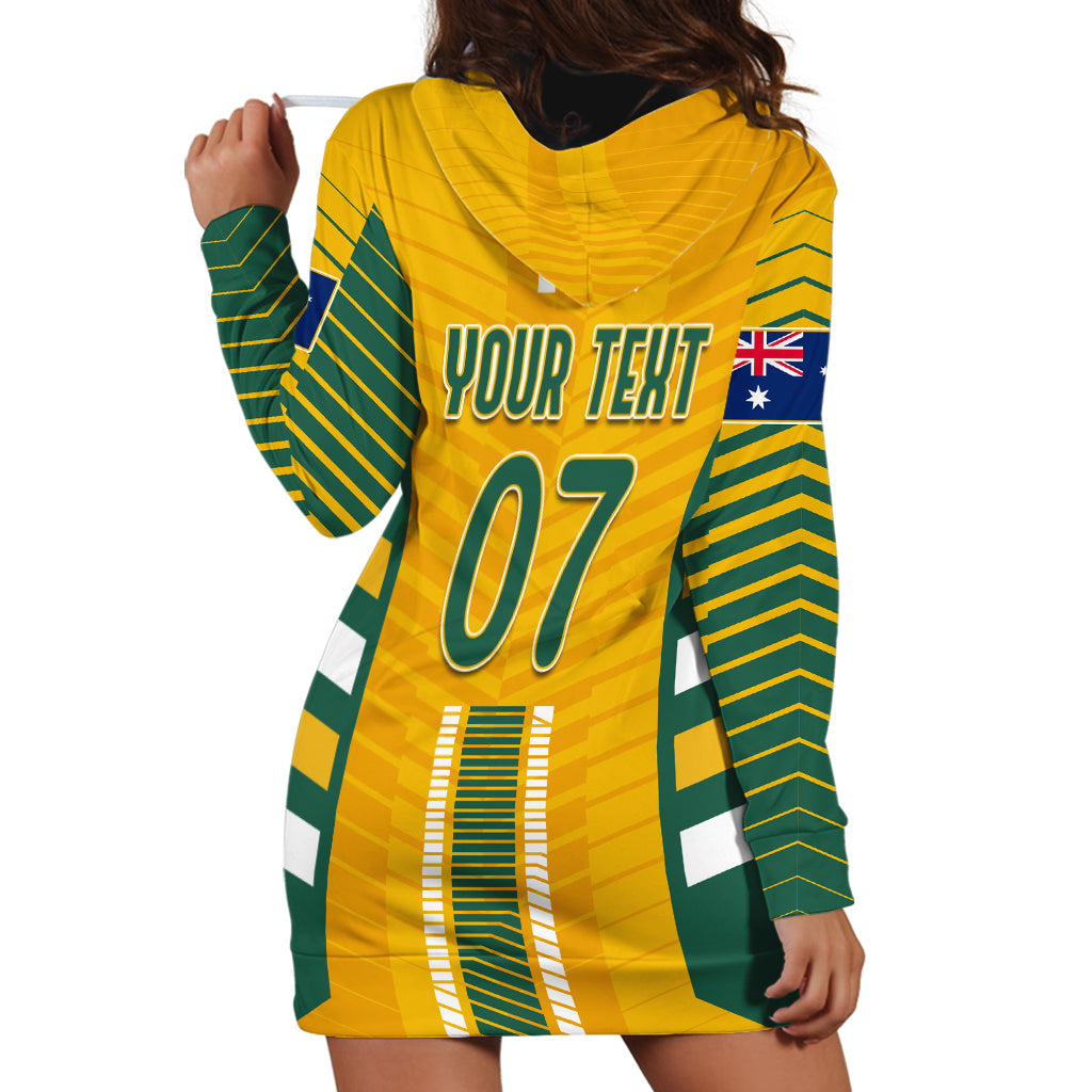 Custom Australia Soccer Hoodie Dress Go Matildas Dynamic - National Colors - Vibe Hoodie Shop