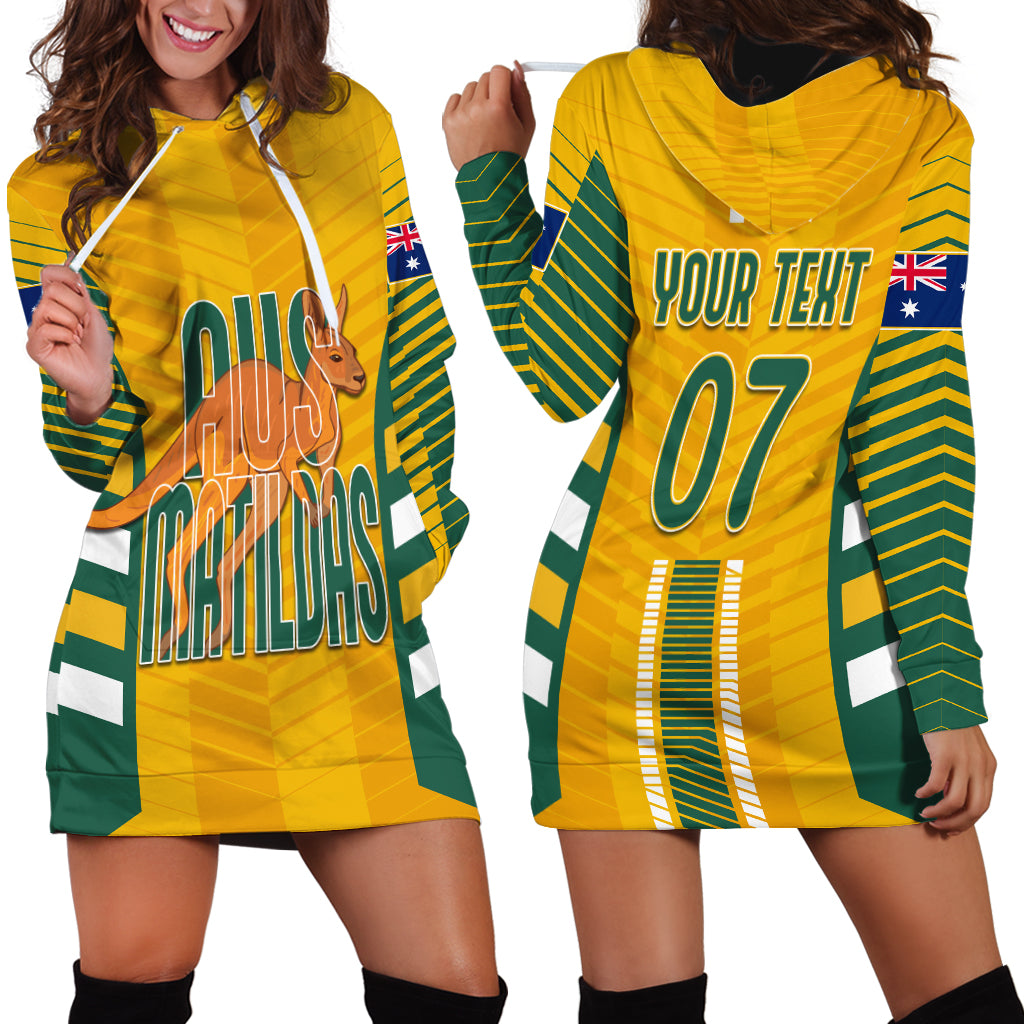 Custom Australia Soccer Hoodie Dress Go Matildas Dynamic - National Colors - Vibe Hoodie Shop