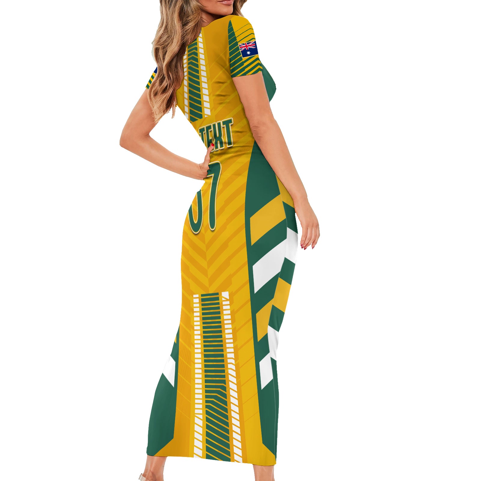 custom-australia-soccer-short-sleeve-bodycon-dress-go-matildas-dynamic-national-colors