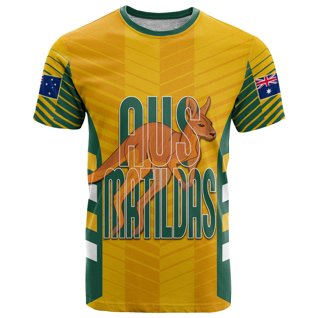 Custom Australia Soccer T Shirt Go Matildas Dynamic - National Colors - Vibe Hoodie Shop