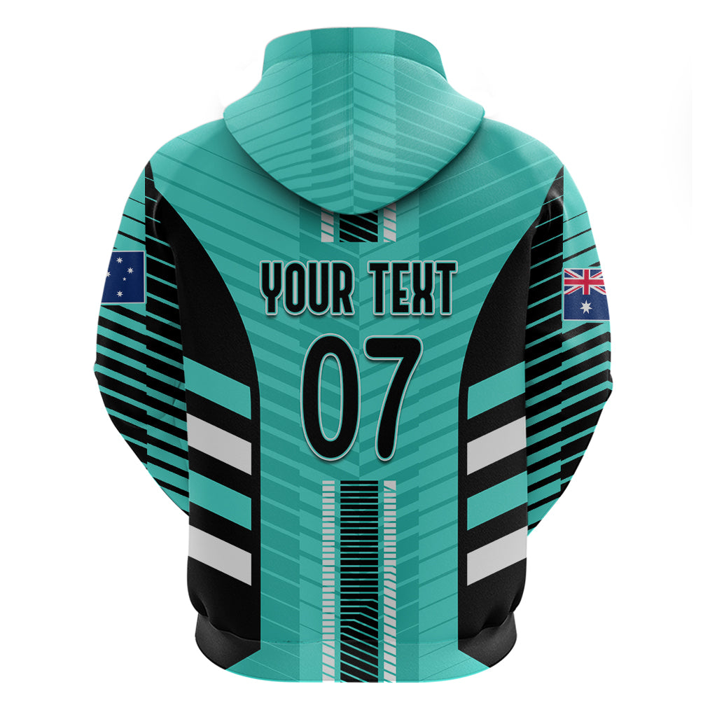 Custom Australia Soccer Hoodie Go Matildas Dynamic - Turquoise LT7 - Vibe Hoodie Shop