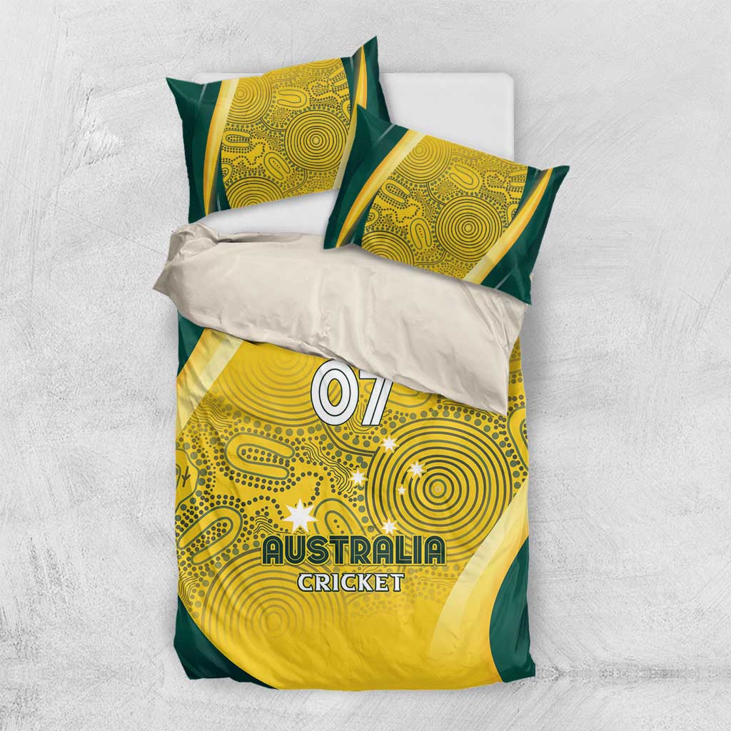 Australia Cricket Custom Indigenous Bedding Set Aboriginal Arts GO Aussie - Vibe Hoodie Shop