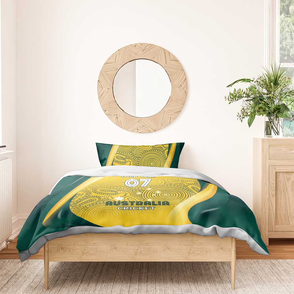 Australia Cricket Custom Indigenous Bedding Set Aboriginal Arts GO Aussie - Vibe Hoodie Shop