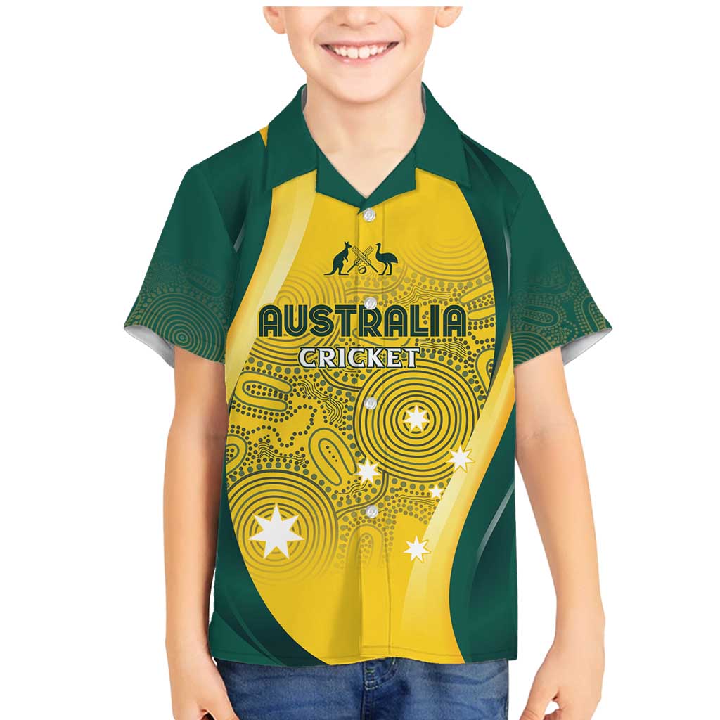 Australia Cricket Custom Indigenous Family Matching Mermaid Dress and Hawaiian Shirt Aboriginal Arts GO Aussie