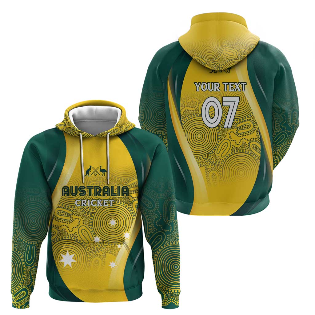 Australia Cricket Custom Indigenous Hoodie Aboriginal Arts GO Aussie LT7 - Vibe Hoodie Shop