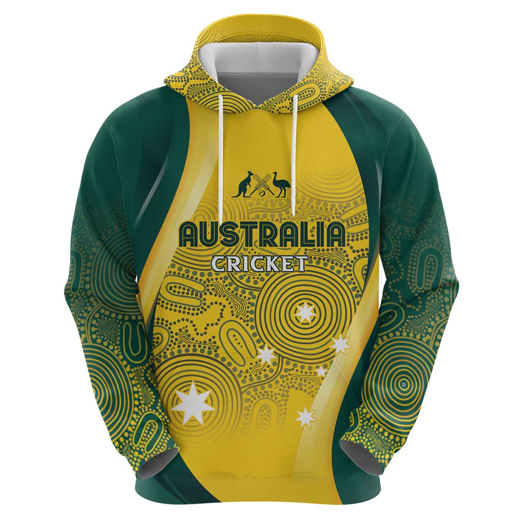 Australia Cricket Custom Indigenous Hoodie Aboriginal Arts GO Aussie LT7 - Vibe Hoodie Shop