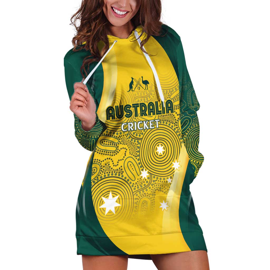 Australia Cricket Custom Indigenous Hoodie Dress Aboriginal Arts GO Aussie - Vibe Hoodie Shop