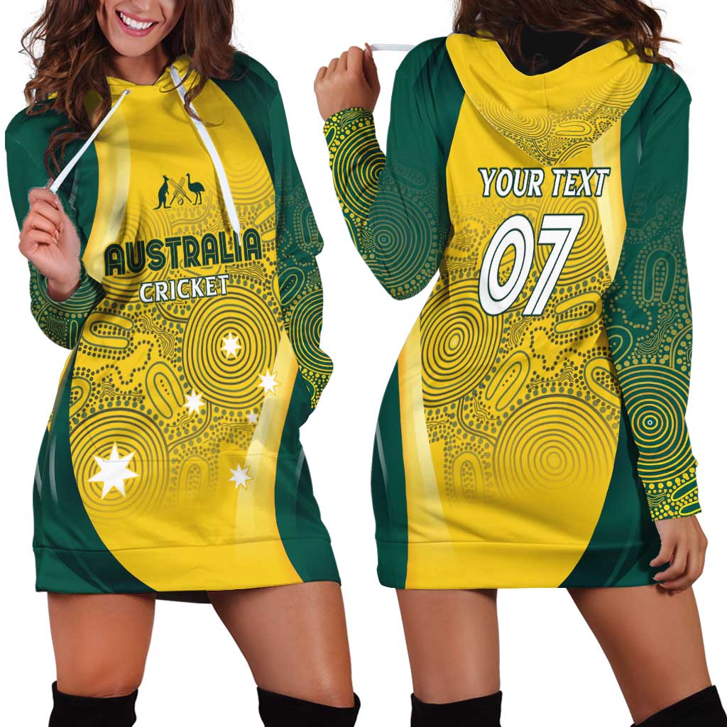 Australia Cricket Custom Indigenous Hoodie Dress Aboriginal Arts GO Aussie - Vibe Hoodie Shop