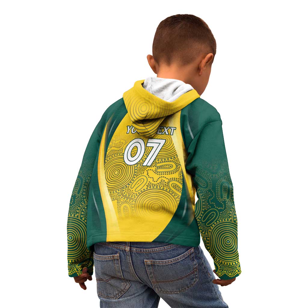 Australia Cricket Custom Indigenous Kid Hoodie Aboriginal Arts GO Aussie - Vibe Hoodie Shop