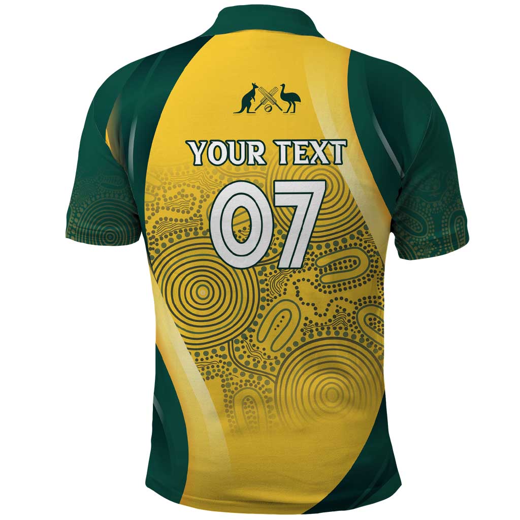 Australia Cricket Custom Indigenous Polo Shirt Aboriginal Arts GO Aussie - Vibe Hoodie Shop