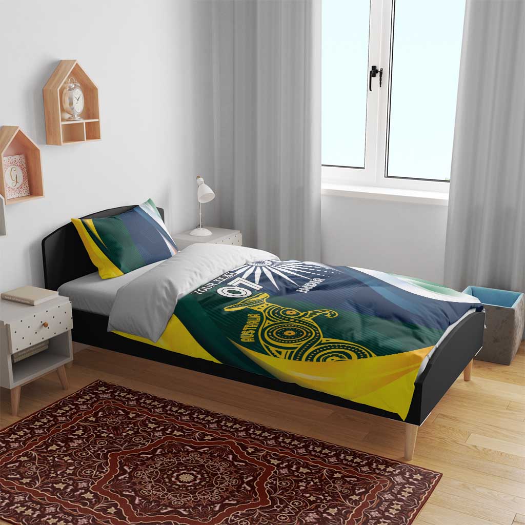 Custom India and Australia Cricket Bedding Set Special Half-Half Mix - Vibe Hoodie Shop
