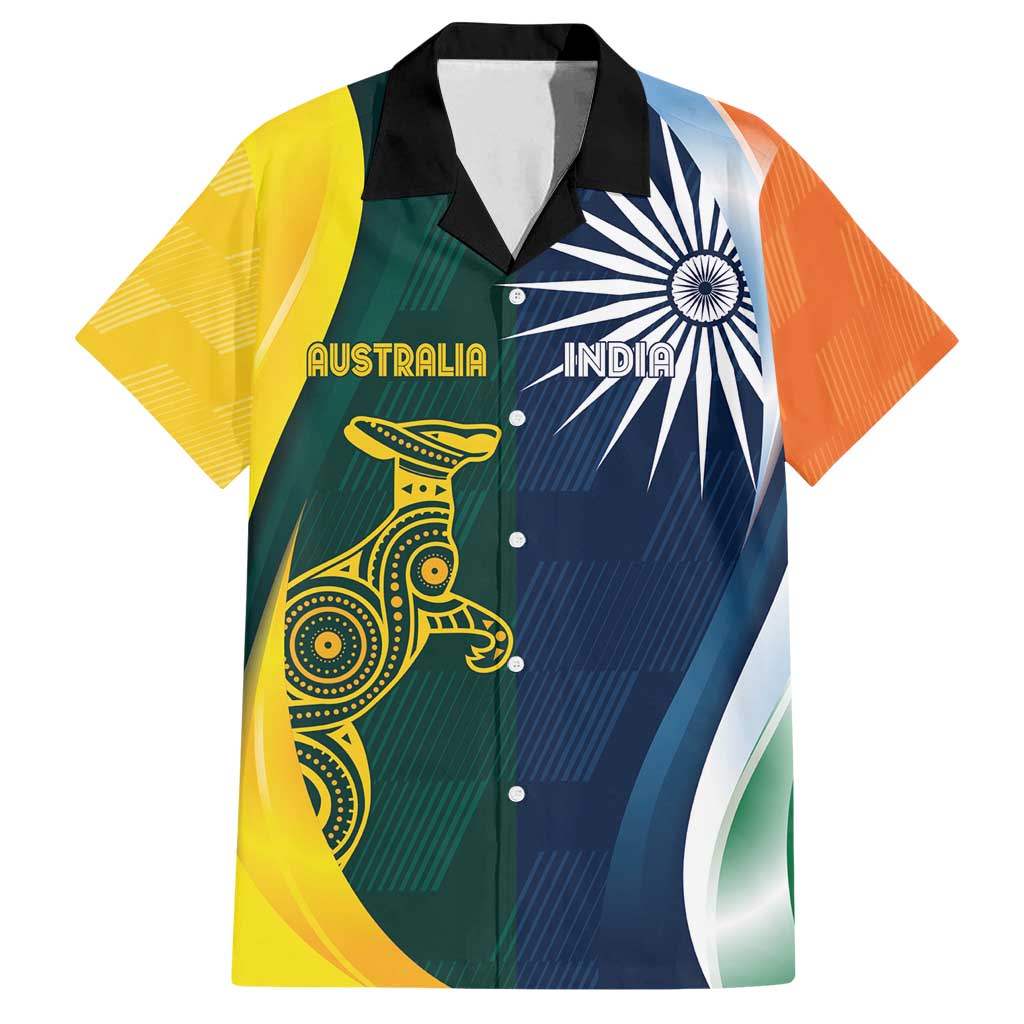 Custom India and Australia Cricket Family Matching Long Sleeve Bodycon Dress and Hawaiian Shirt Special Half-Half Mix