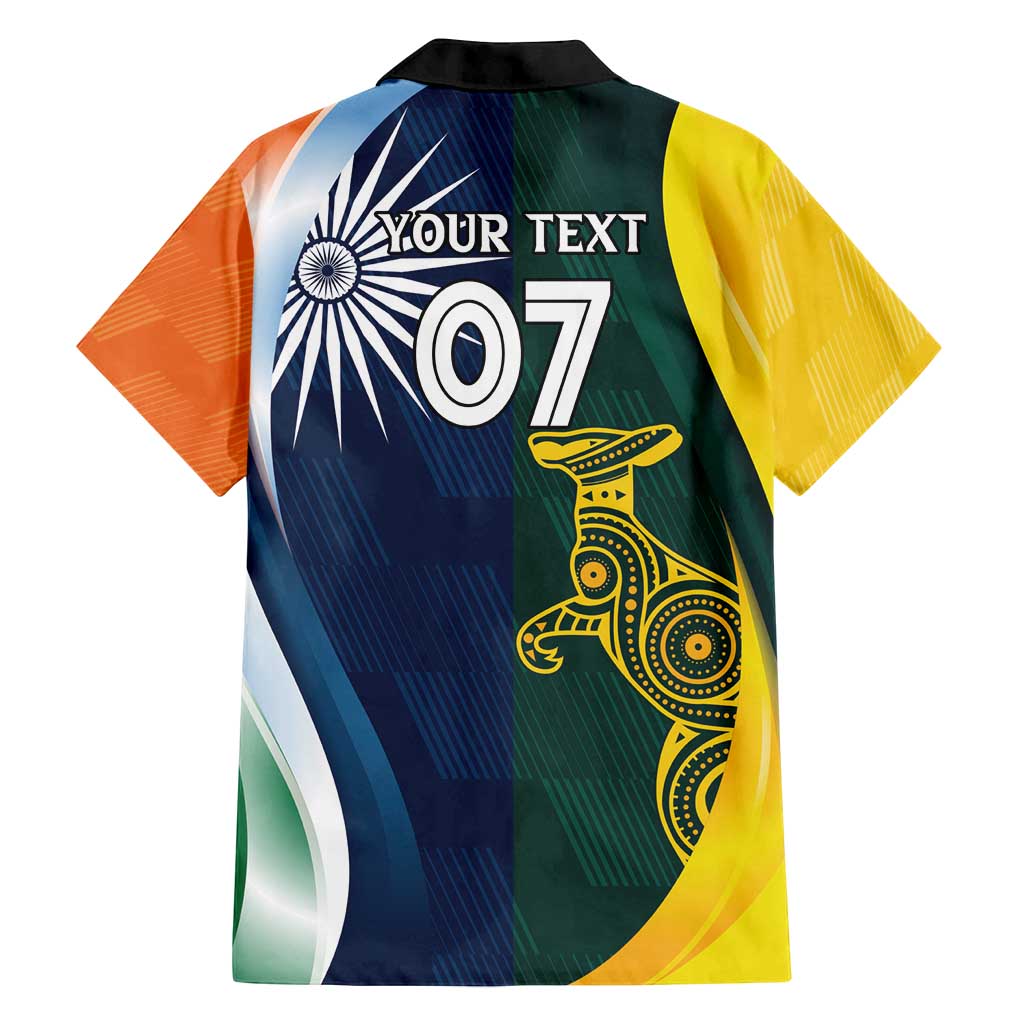 Custom India and Australia Cricket Family Matching Long Sleeve Bodycon Dress and Hawaiian Shirt Special Half-Half Mix