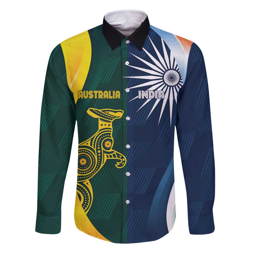 Custom India and Australia Cricket Family Matching Long Sleeve Bodycon Dress and Hawaiian Shirt Special Half-Half Mix