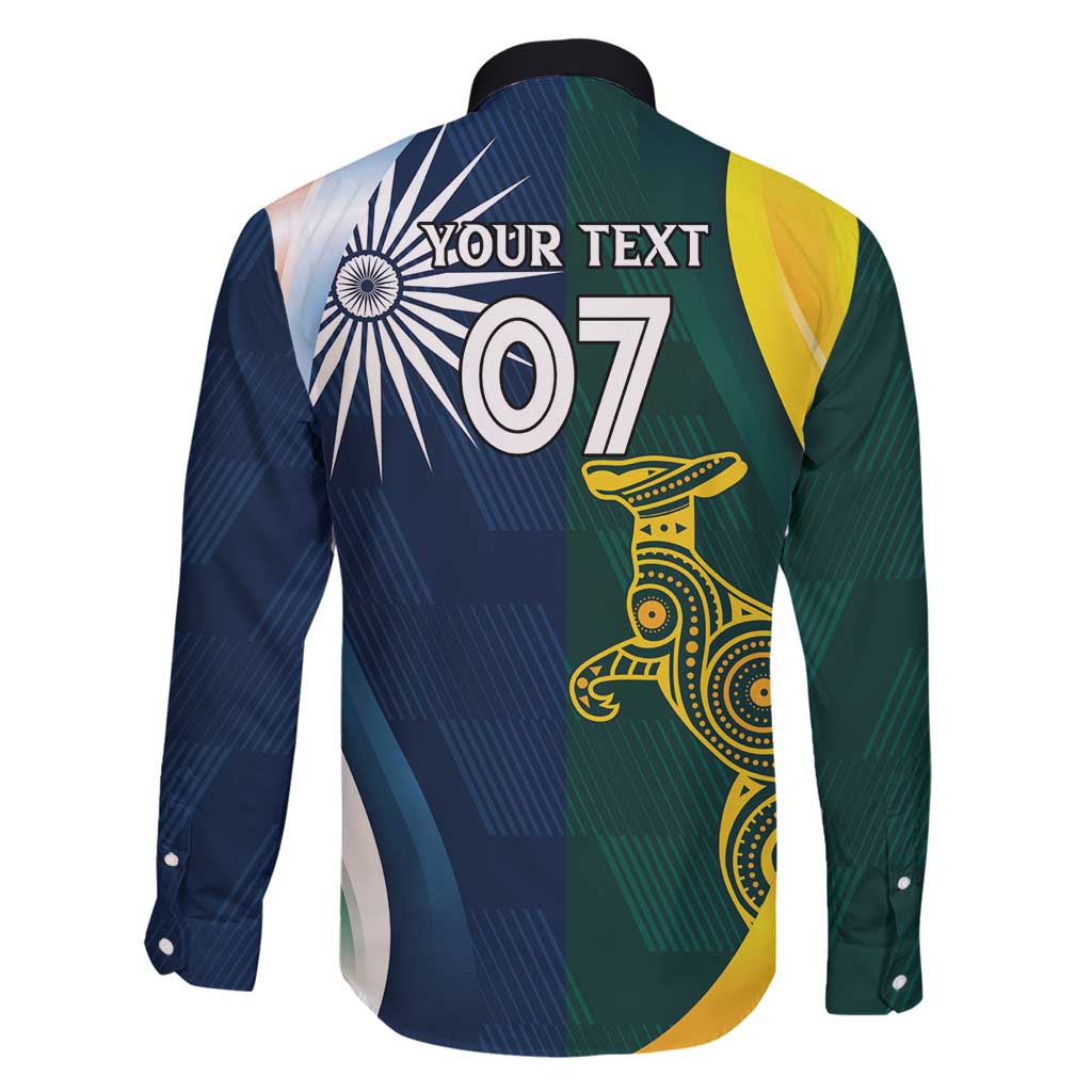 Custom India and Australia Cricket Family Matching Long Sleeve Bodycon Dress and Hawaiian Shirt Special Half-Half Mix