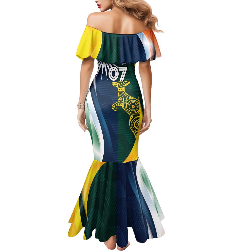 Custom India and Australia Cricket Family Matching Mermaid Dress and Hawaiian Shirt Special Half-Half Mix