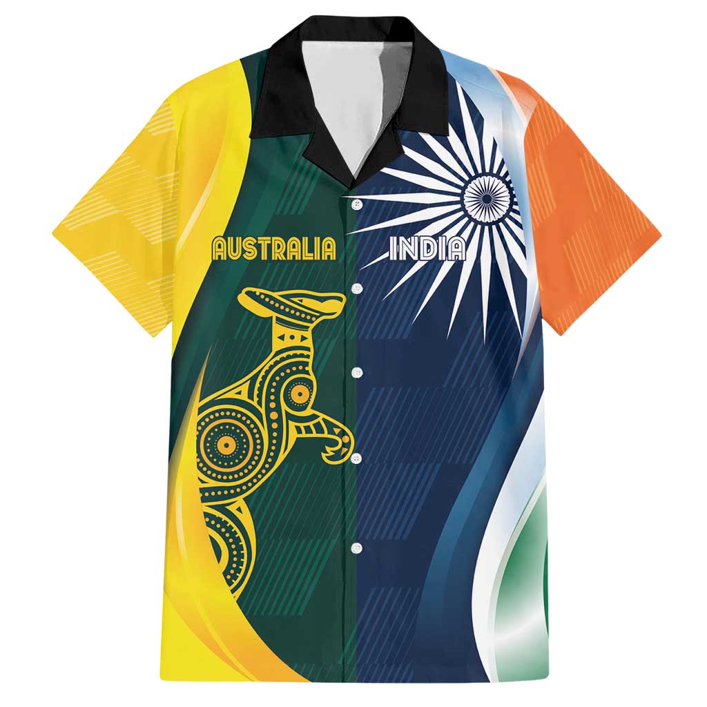 Custom India and Australia Cricket Family Matching Short Sleeve Bodycon Dress and Hawaiian Shirt Special Half-Half Mix