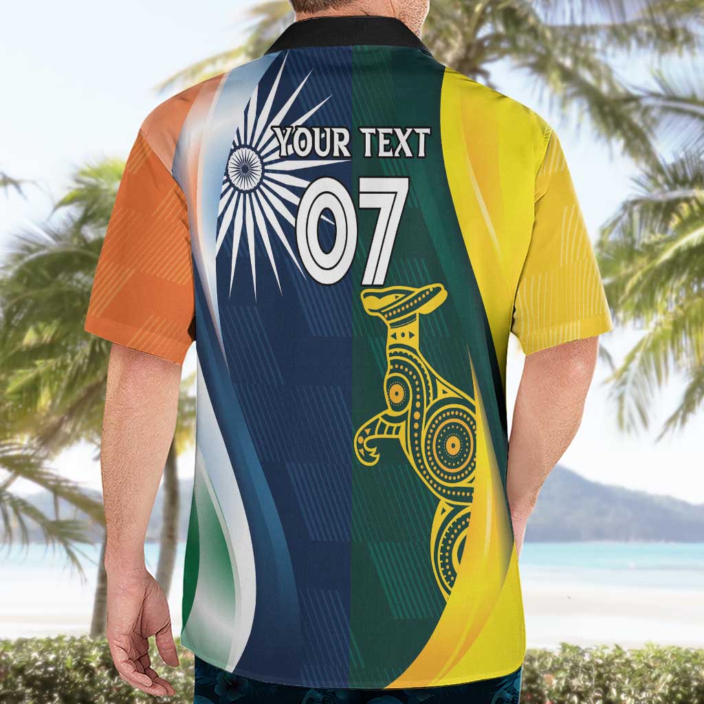 Custom India and Australia Cricket Hawaiian Shirt Special Half-Half Mix - Vibe Hoodie Shop