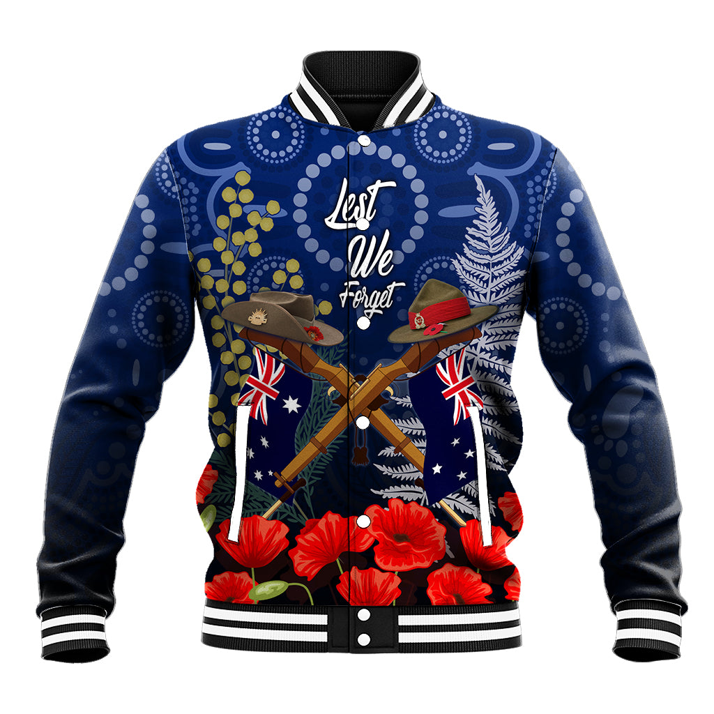 Anzac Baseball Jacket Australia Aboriginal Mix New Zealand Slouch Hats - Vibe Hoodie Shop