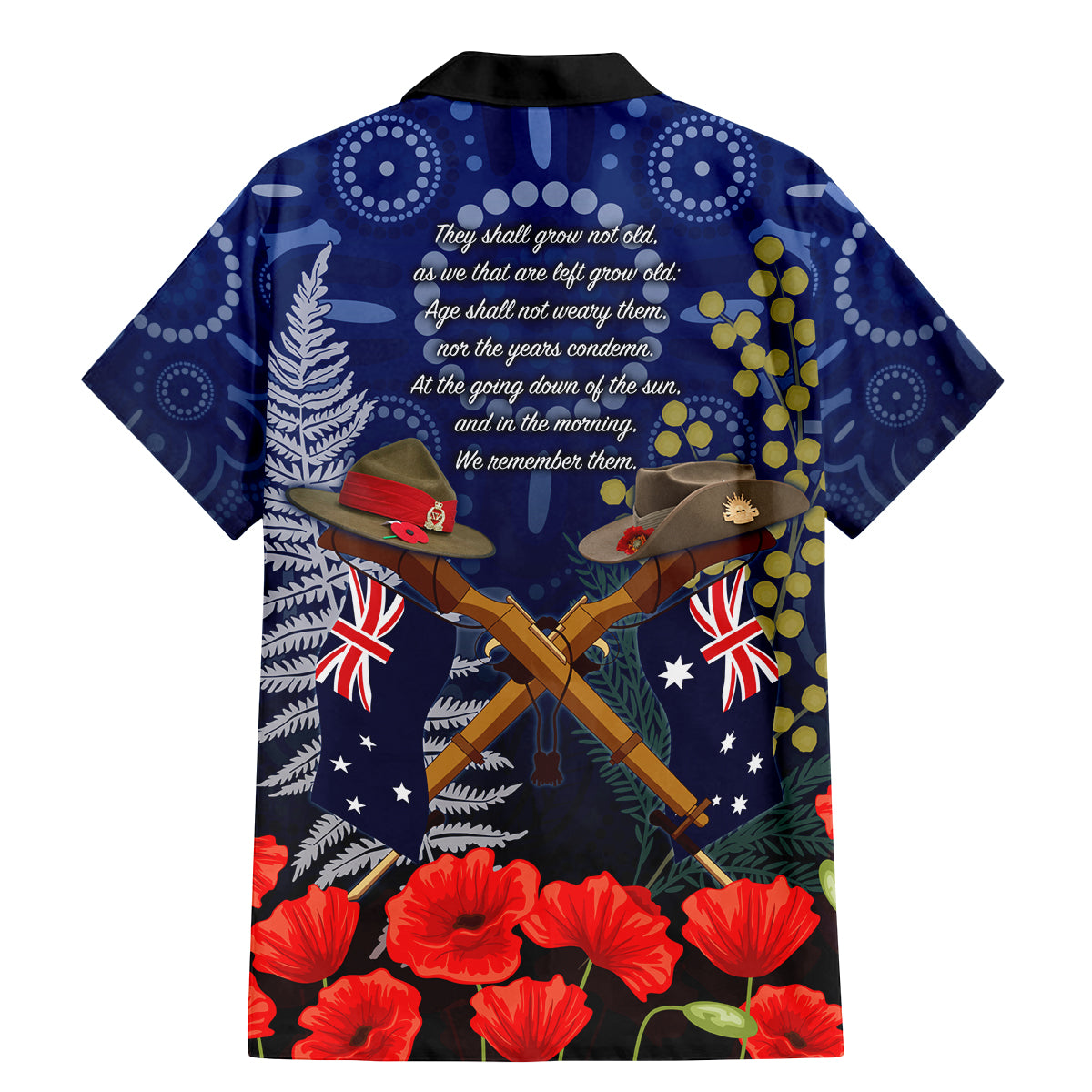 Anzac Family Matching Mermaid Dress and Hawaiian Shirt Ausralia Aboriginal Mix New Zealand Slouch Hats