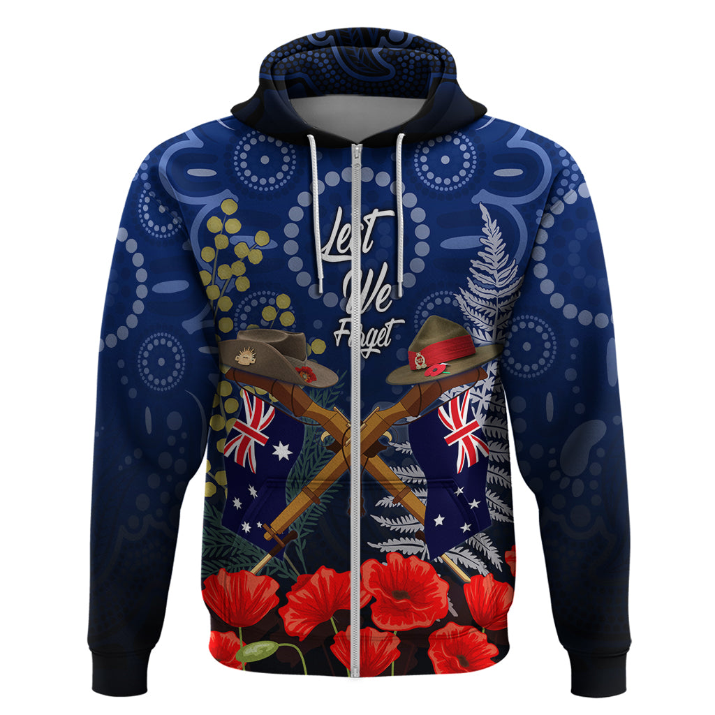 Anzac Hoodie Australia Aboriginal Mix New Zealand Slouch Hats LT7 - Vibe Hoodie Shop