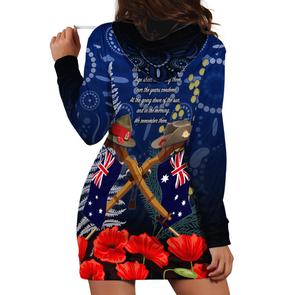 Anzac Hoodie Dress Australia Aboriginal Mix New Zealand Slouch Hats - Vibe Hoodie Shop