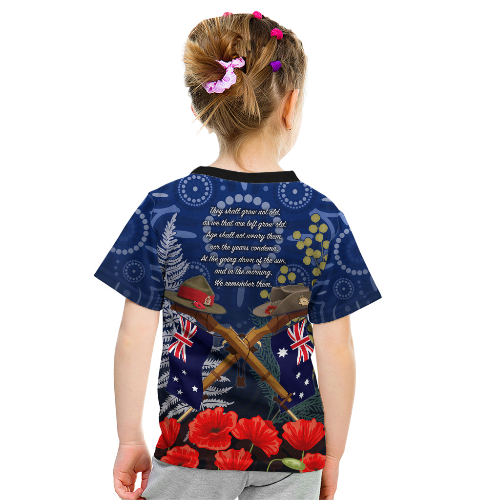Anzac Kid T Shirt Australia Aboriginal Mix New Zealand Slouch Hats - Vibe Hoodie Shop