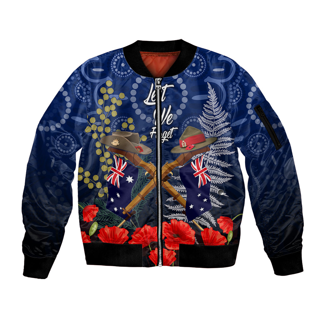 Anzac Sleeve Zip Bomber Jacket Ausralia Aboriginal Mix New Zealand Slouch Hats