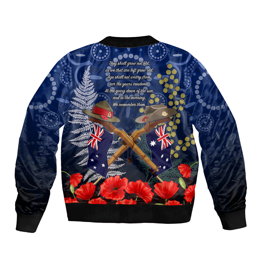 Anzac Sleeve Zip Bomber Jacket Ausralia Aboriginal Mix New Zealand Slouch Hats