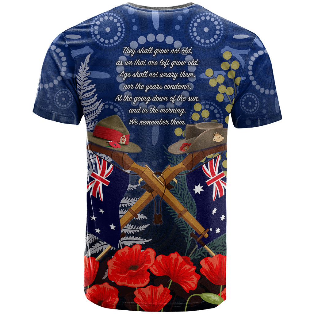 Anzac T Shirt Australia Aboriginal Mix New Zealand Slouch Hats - Vibe Hoodie Shop
