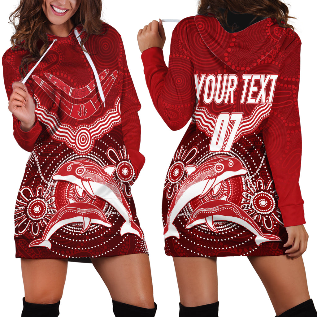 personalised-dolphins-rugby-hoodie-dress-aboriginal-boomerang-artsy-style