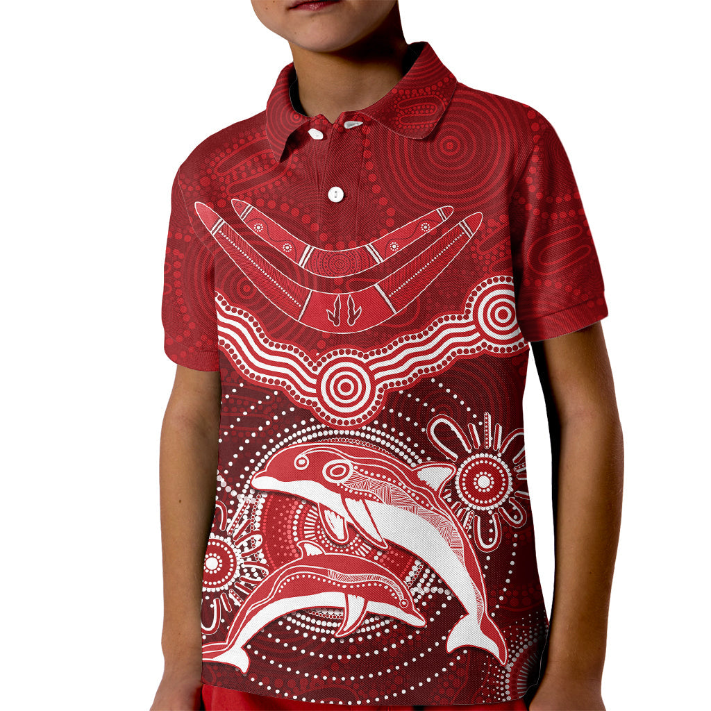 personalised-dolphins-rugby-kid-polo-shirt-aboriginal-boomerang-artsy-style