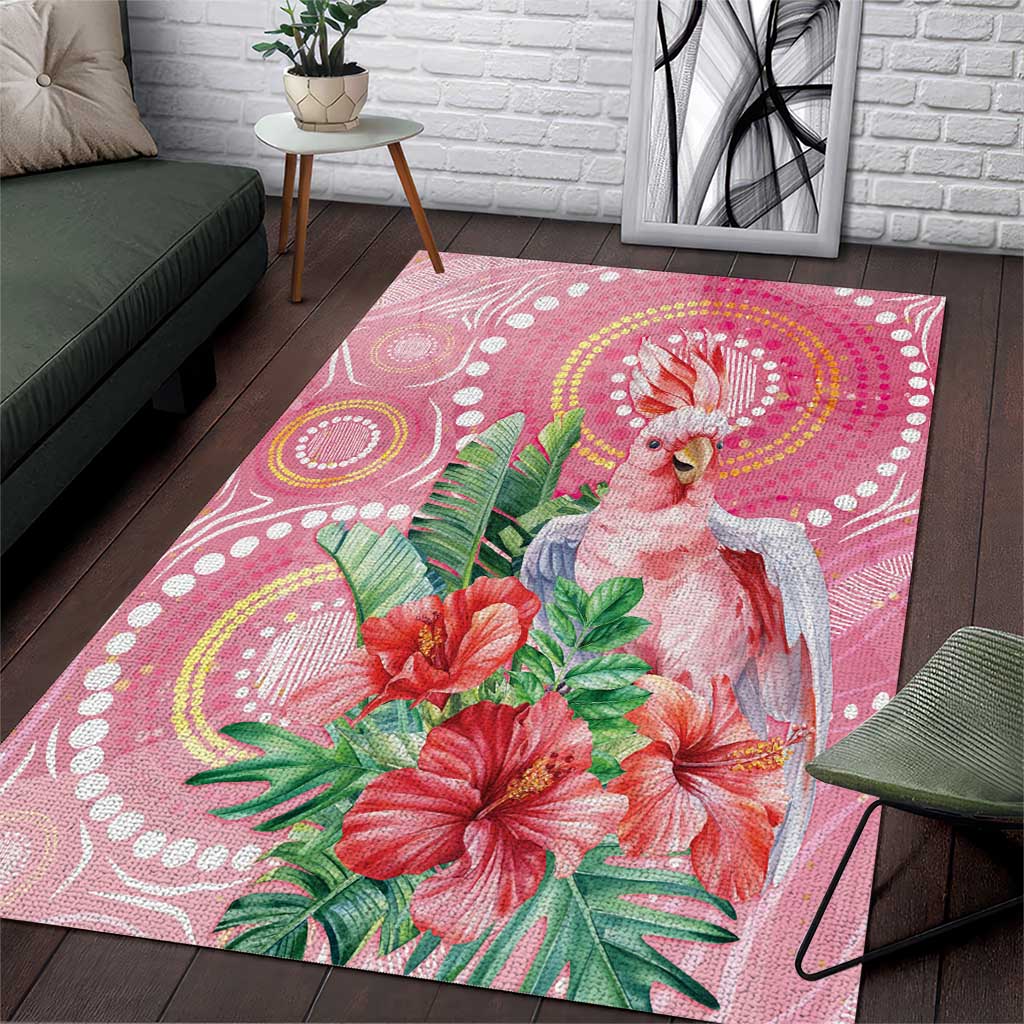 Breast Cancer Pink Cockatoo Area Rug Australia Indigenous Watercolor Glaze - Vibe Hoodie