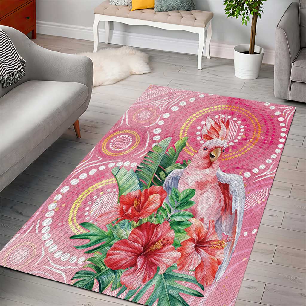 Breast Cancer Pink Cockatoo Area Rug Australia Indigenous Watercolor Glaze - Vibe Hoodie