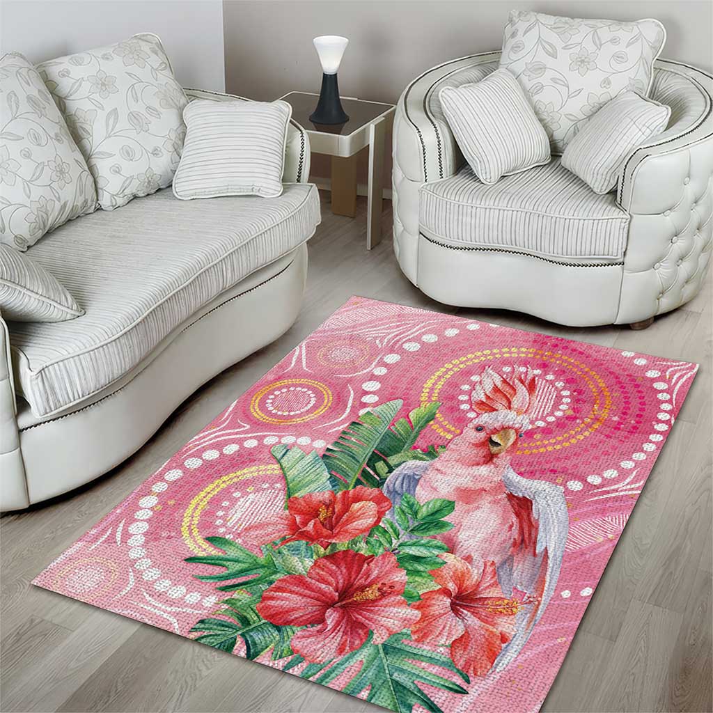 Breast Cancer Pink Cockatoo Area Rug Australia Indigenous Watercolor Glaze - Vibe Hoodie