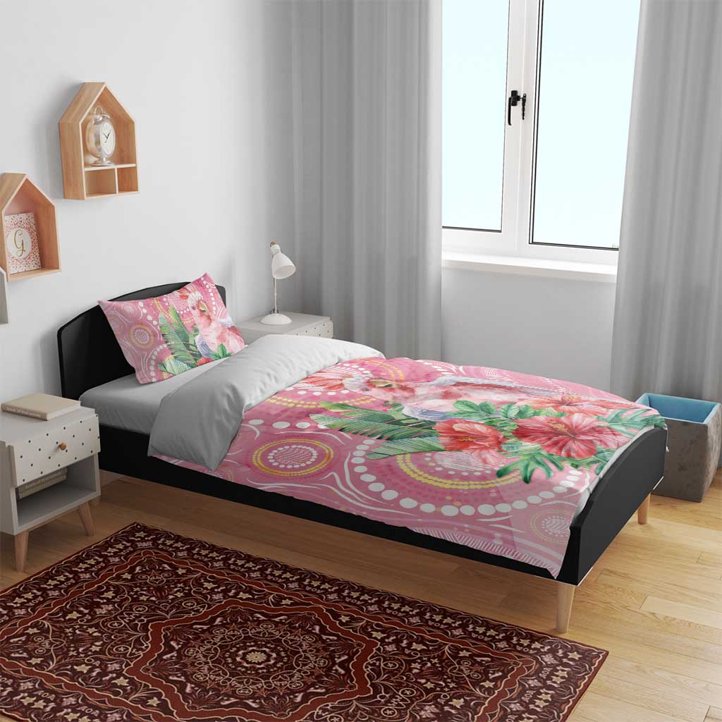 Breast Cancer Pink Cockatoo Bedding Set Australia Indigenous Watercolor Glaze - Vibe Hoodie