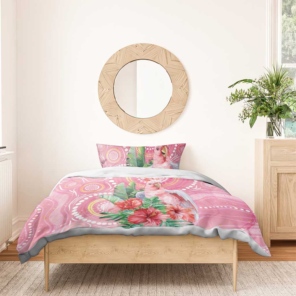 Breast Cancer Pink Cockatoo Bedding Set Australia Indigenous Watercolor Glaze - Vibe Hoodie