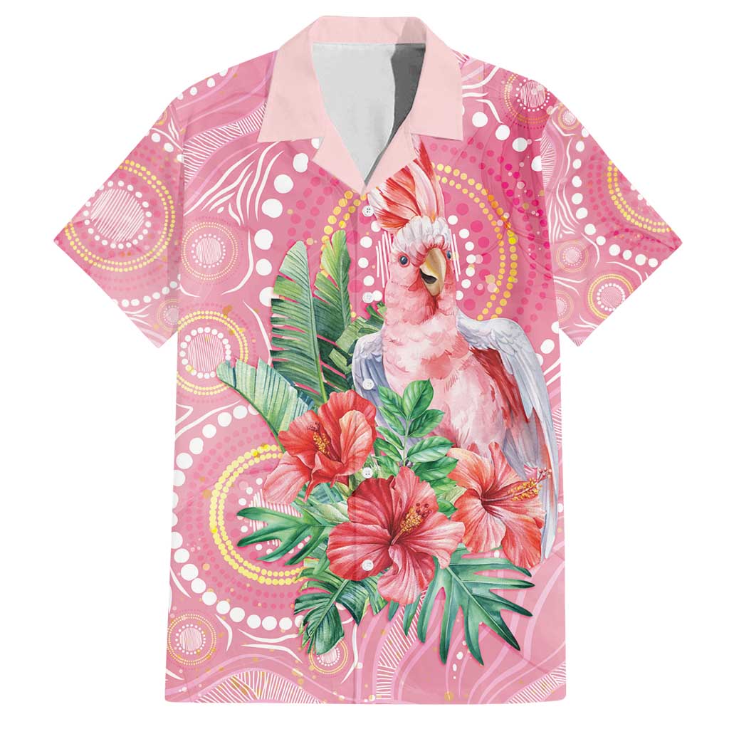 Breast Cancer Pink Cockatoo Family Matching Off Shoulder Maxi Dress and Hawaiian Shirt Australia Indigenous Watercolor Glaze - Vibe Hoodie