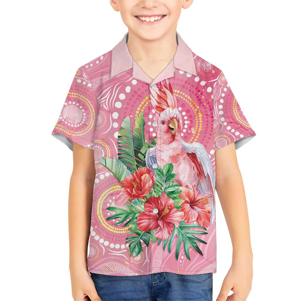 Breast Cancer Pink Cockatoo Family Matching Off Shoulder Maxi Dress and Hawaiian Shirt Australia Indigenous Watercolor Glaze - Vibe Hoodie