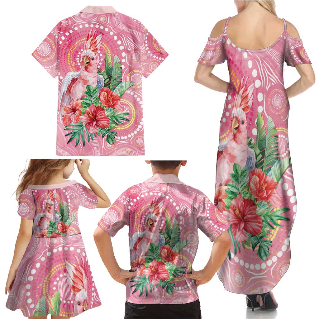 Breast Cancer Pink Cockatoo Family Matching Summer Maxi Dress and Hawaiian Shirt Australia Indigenous Watercolor Glaze - Vibe Hoodie