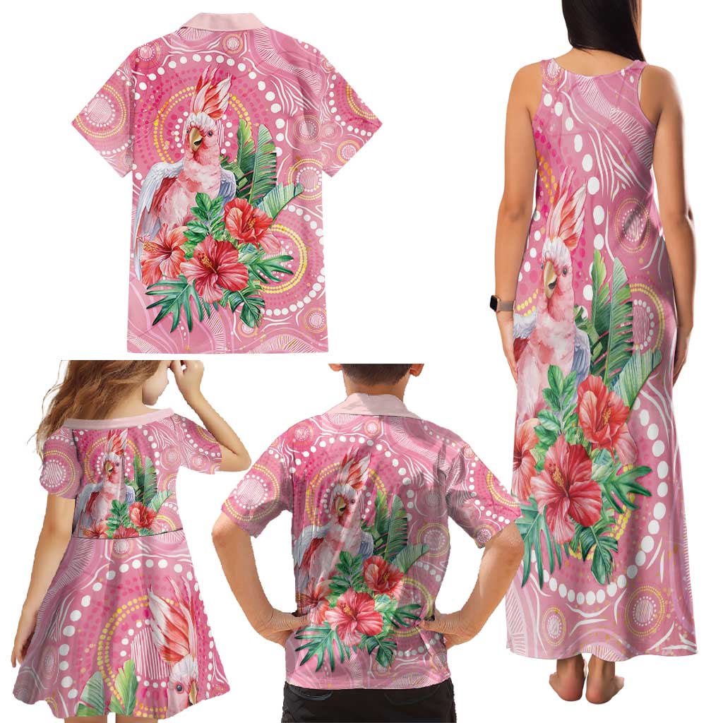 Breast Cancer Pink Cockatoo Family Matching Tank Maxi Dress and Hawaiian Shirt Australia Indigenous Watercolor Glaze - Vibe Hoodie